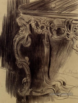  Giovanni Peintre - Étude d’une table genre Giovanni Boldini